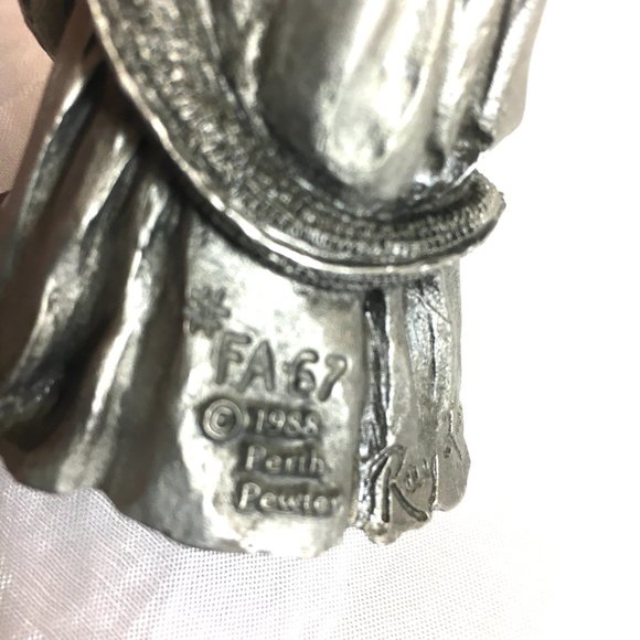 PERTH Pewter Wizard w/ Dragon – Book & Crystal Ball Figurine Vintage - Picture 14 of 15